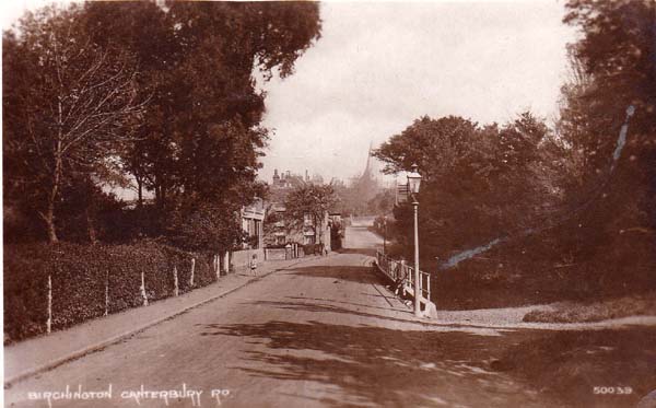 Pond with shops, 1920's